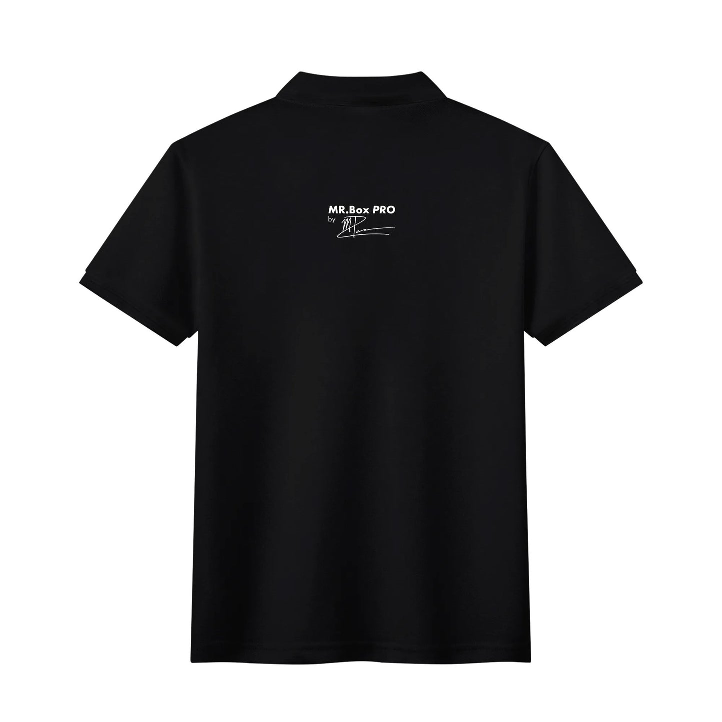 Double Side Printing-Man Black Polo Shirt