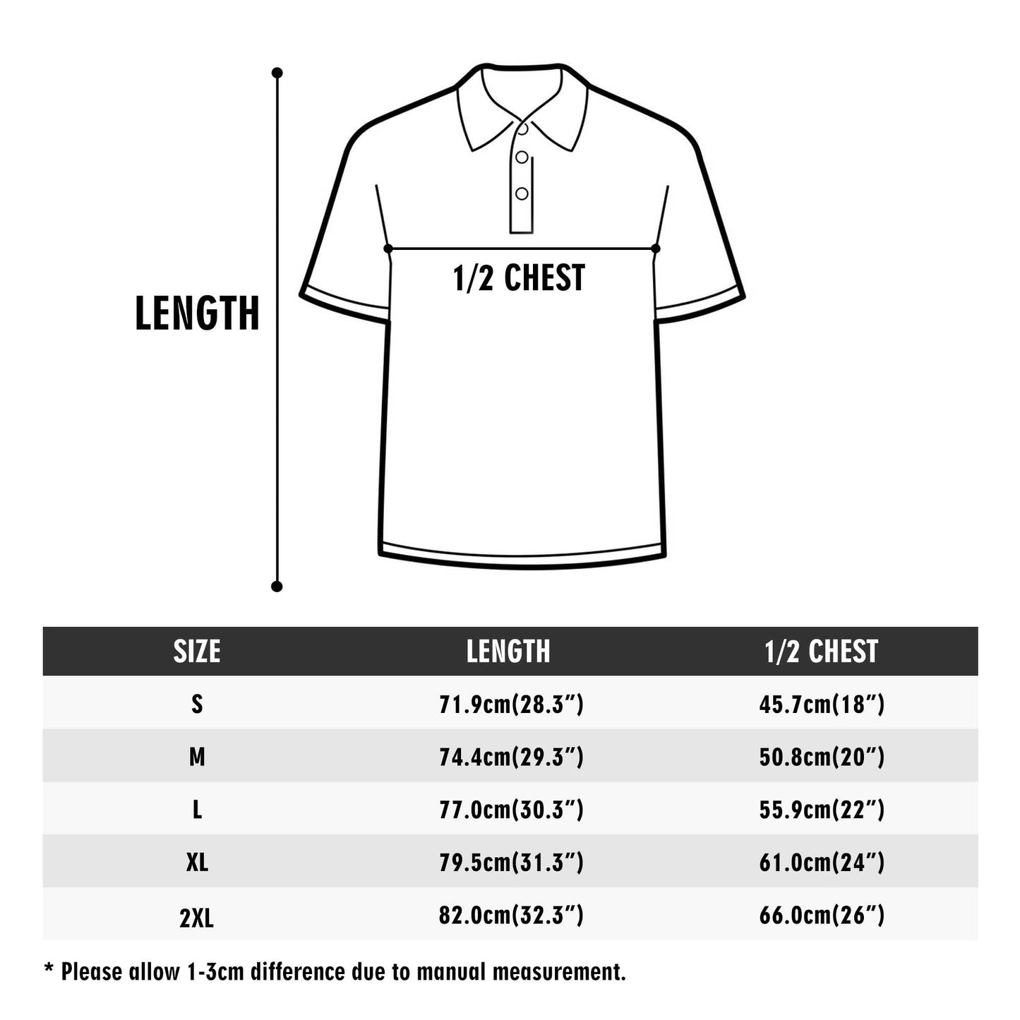 Double Side Printing-Man Black Polo Shirt